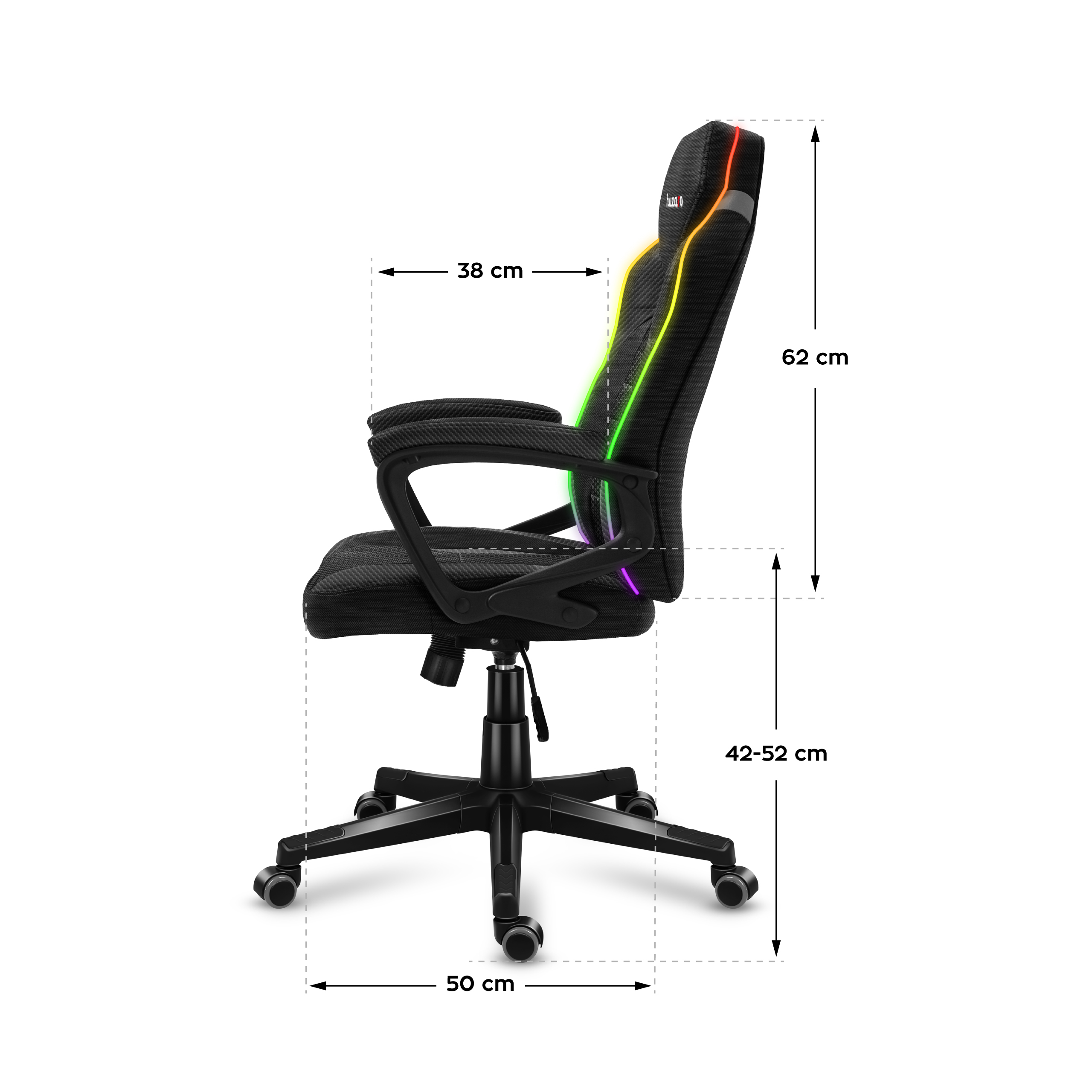 Wymiary fotela Huzaro Force 4.4 carbon